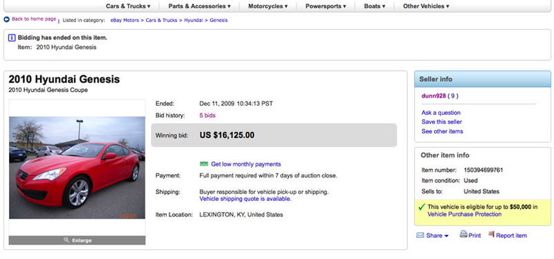 Illustration for article titled Kentucky Hyundai Dealer Won't Honor eBay Auction Deal, Calls Buyer "Psycho"